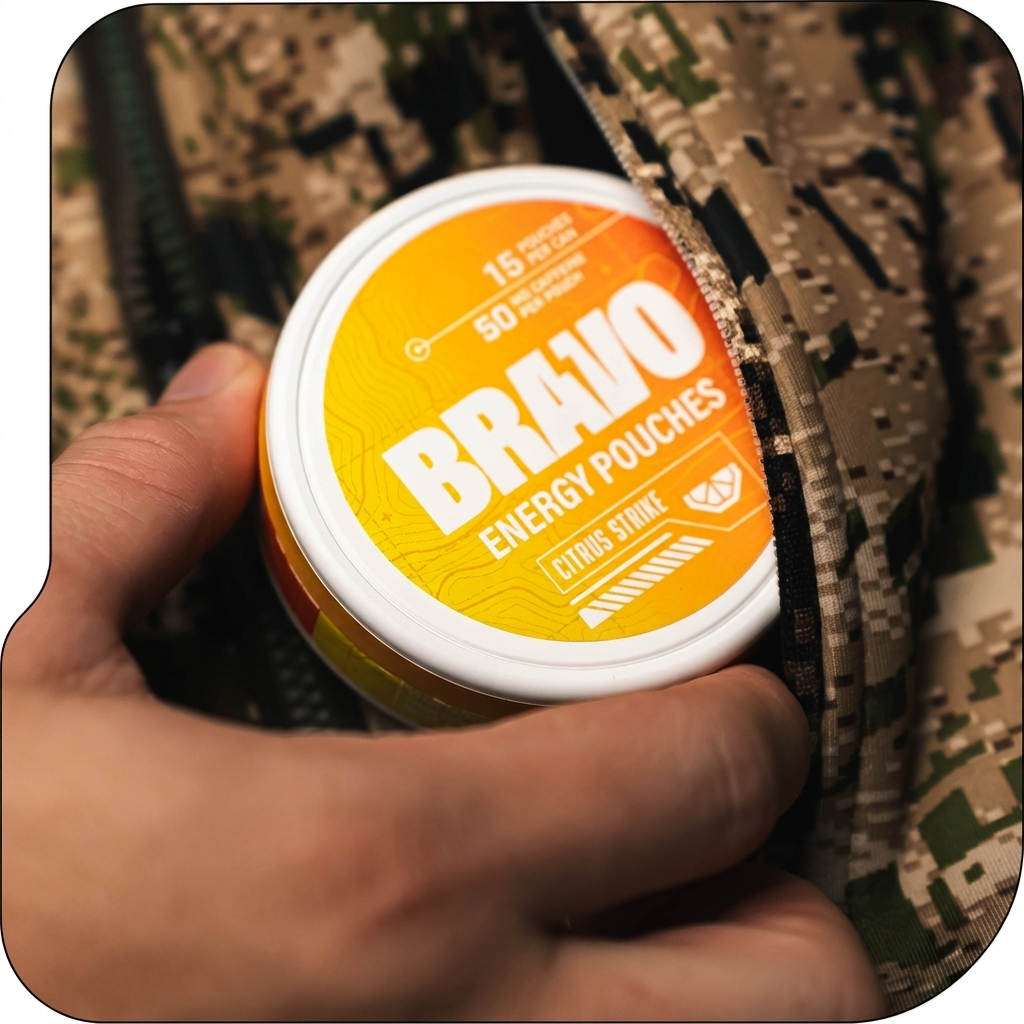 Bravo Energy Pouches Citrus Strike can - 15 pouches per can