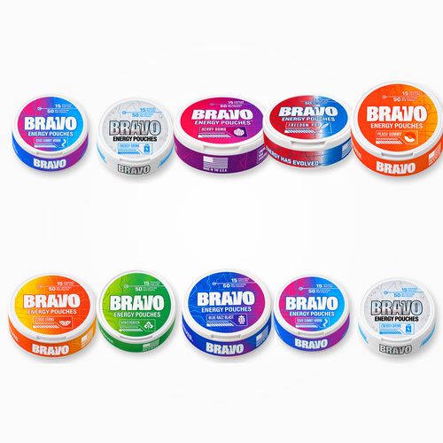 BRAVO Energy 10-can variety using all eight current Energy flavors plus two best sellers