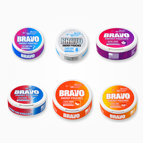 BRAVO Energy 6-can variety using official can assets