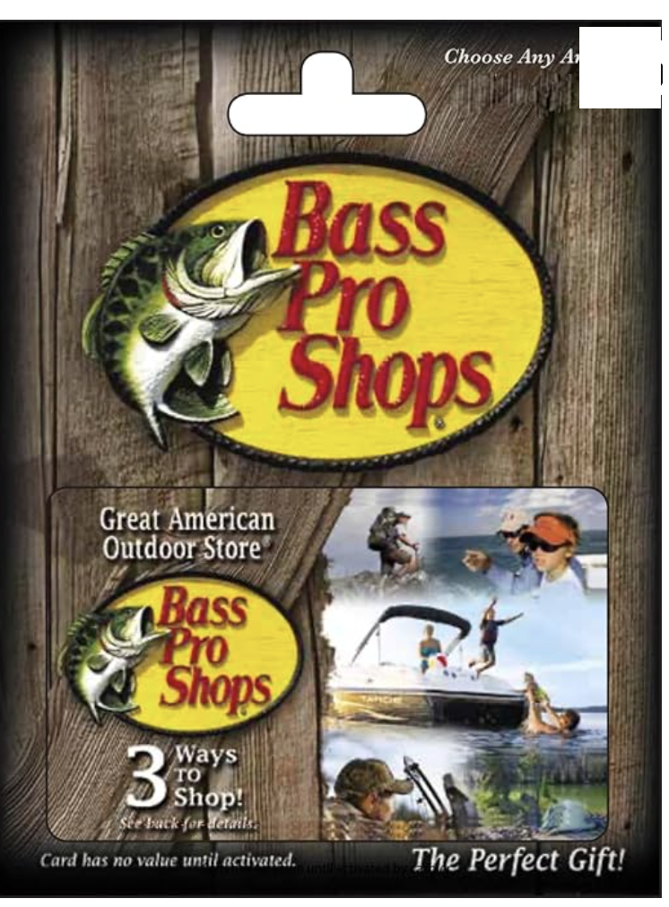 Bass Pro Shops Physical Gift Card ($100)
